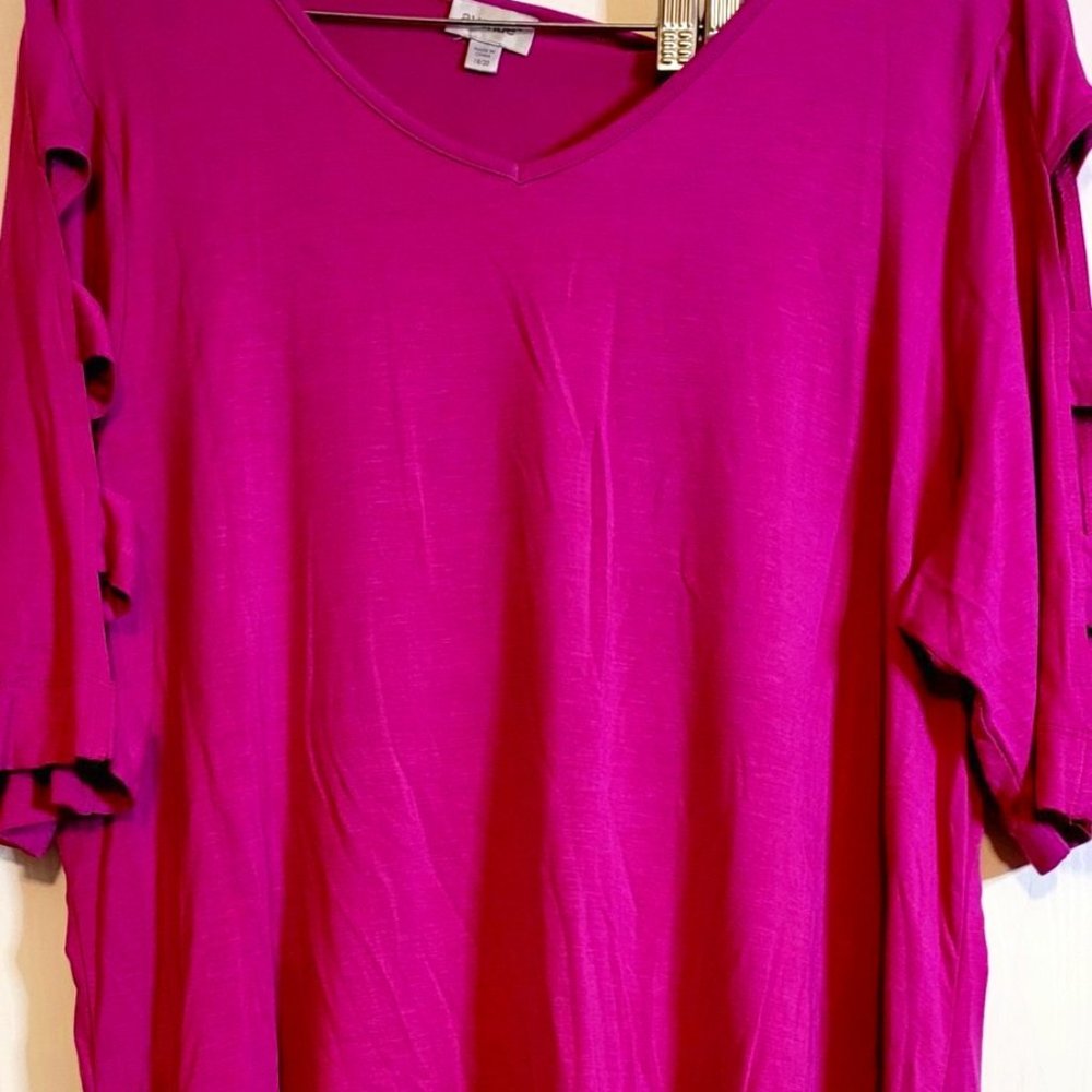 Avenue cutout sleeve blouse